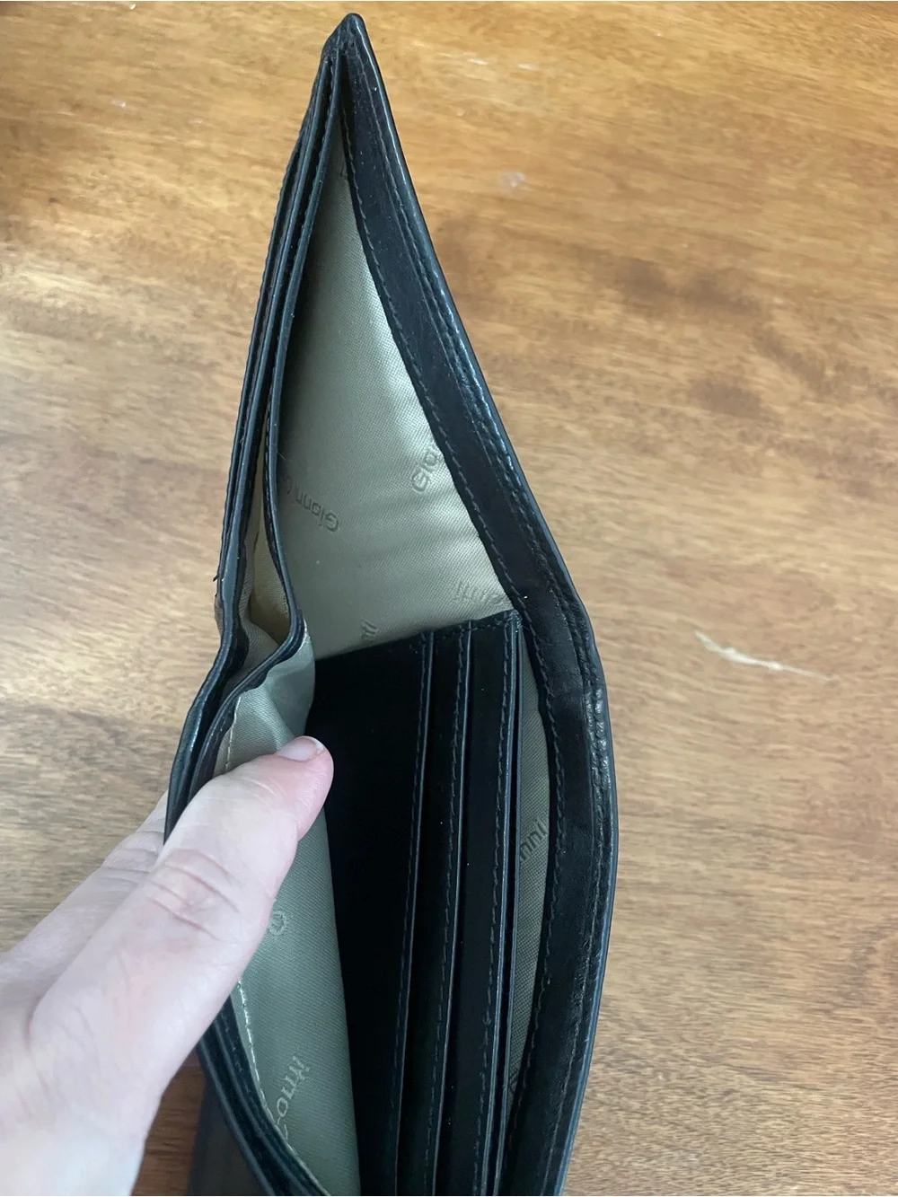 Gianni Conti Black Leather Bi-Fold Wallet